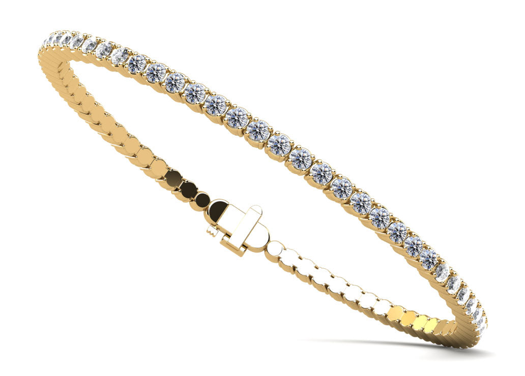 Brilliant Cut Round Flexible Bangle