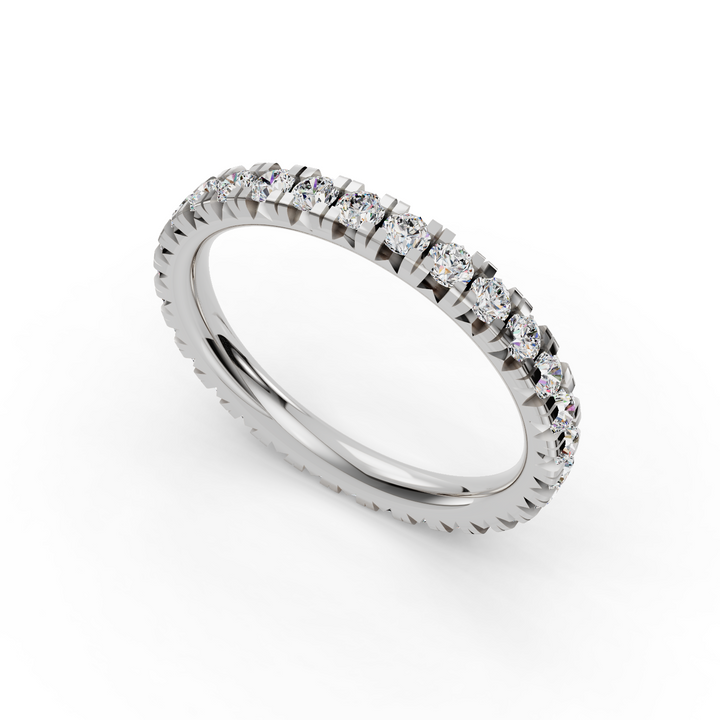 French V Split Eternity Band