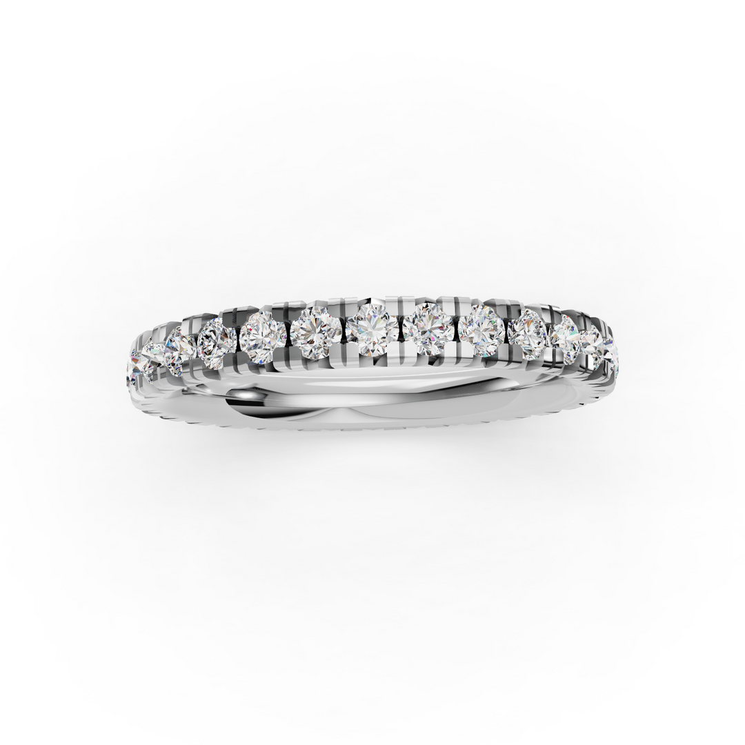 French V Split Eternity Band
