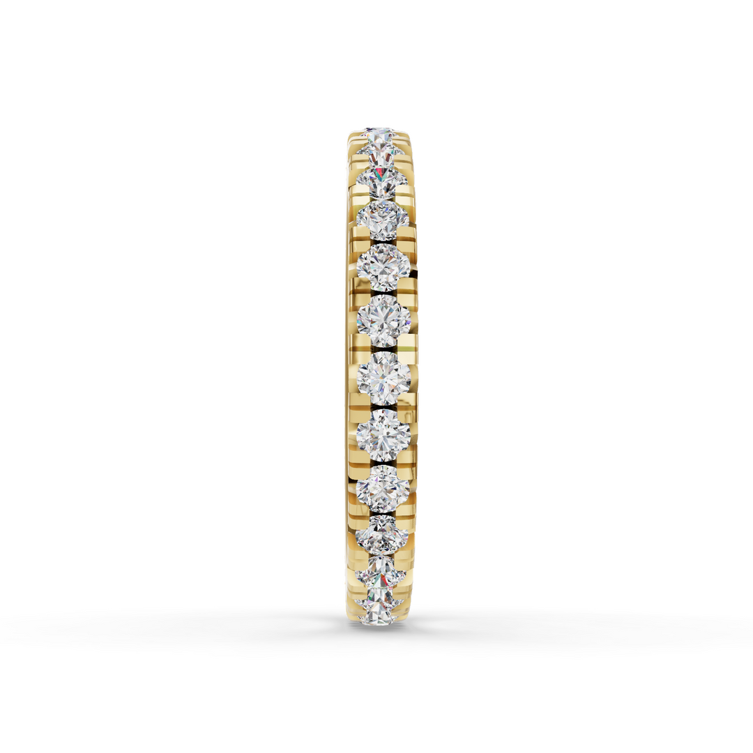 French V Split Eternity Band