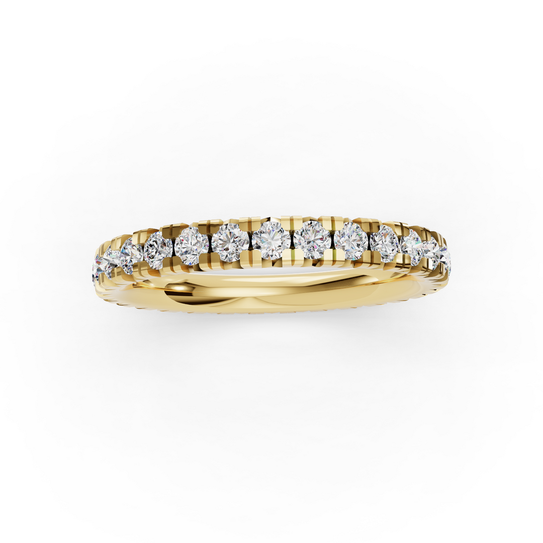French V Split Eternity Band