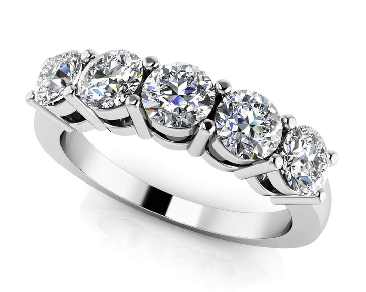 Five Across Diamond Anniversary Ring