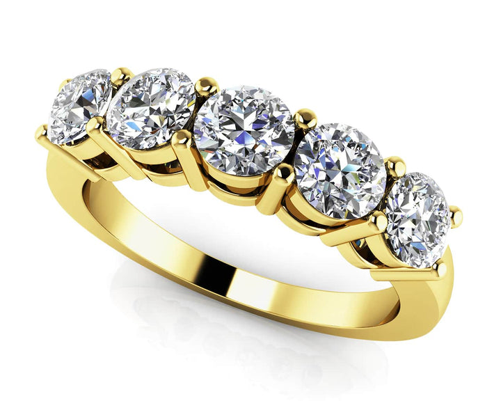 Five Across Diamond Anniversary Ring