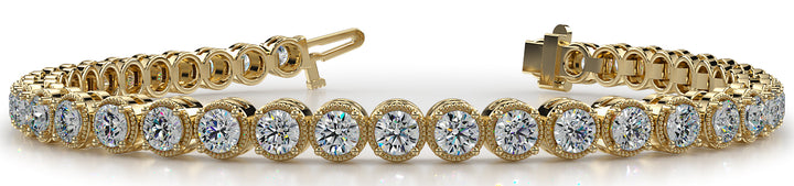 Bracelet with Mil grain Edge Links