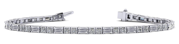 Double Princess and Baguette Diamond Bracelet