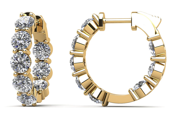Luxury Inside Out Diamond Hoop Earrings