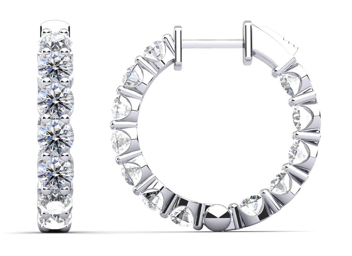 Inside Out Hoop Earrings U Shape