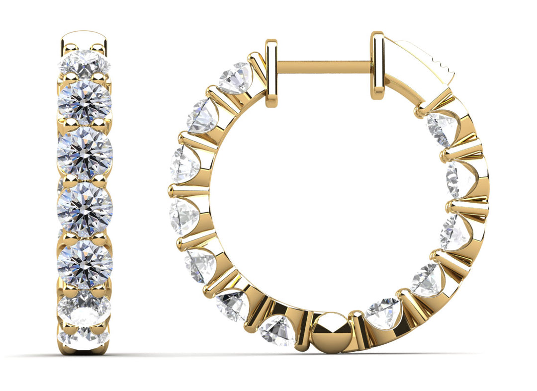Inside Out Hoop Earrings U Shape