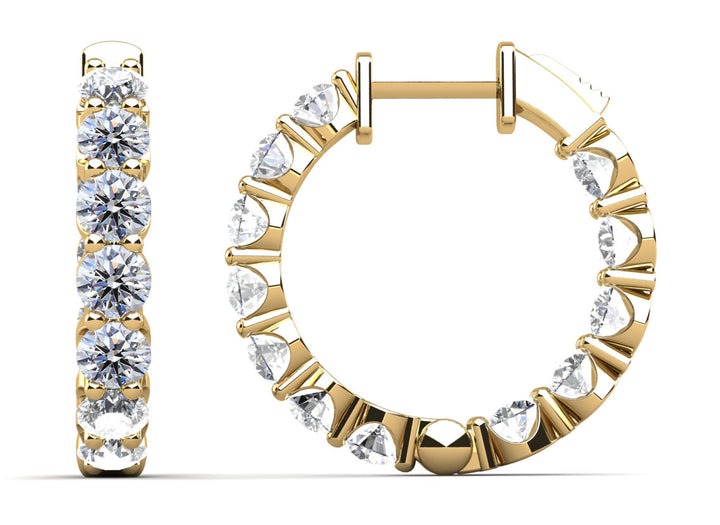 Inside Out Hoop Earrings U Shape