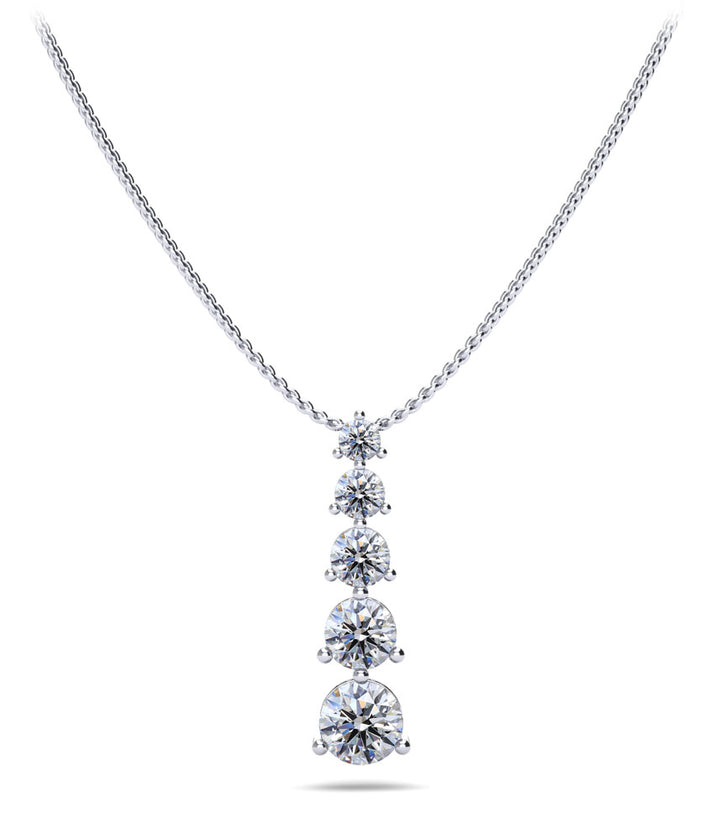 Graduated Five Stone Diamond Pendant