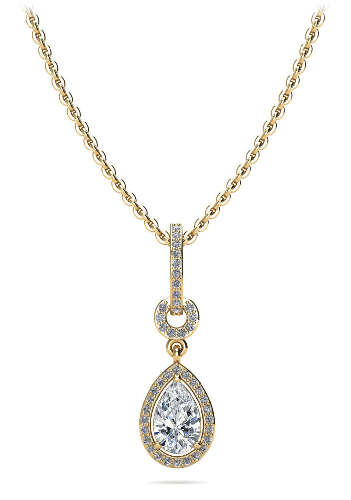 Pear Drop Dangle Diamond Pendant