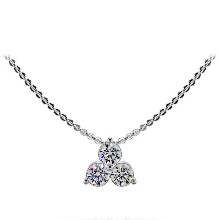 Diamond Pendant with Three Round Diamonds