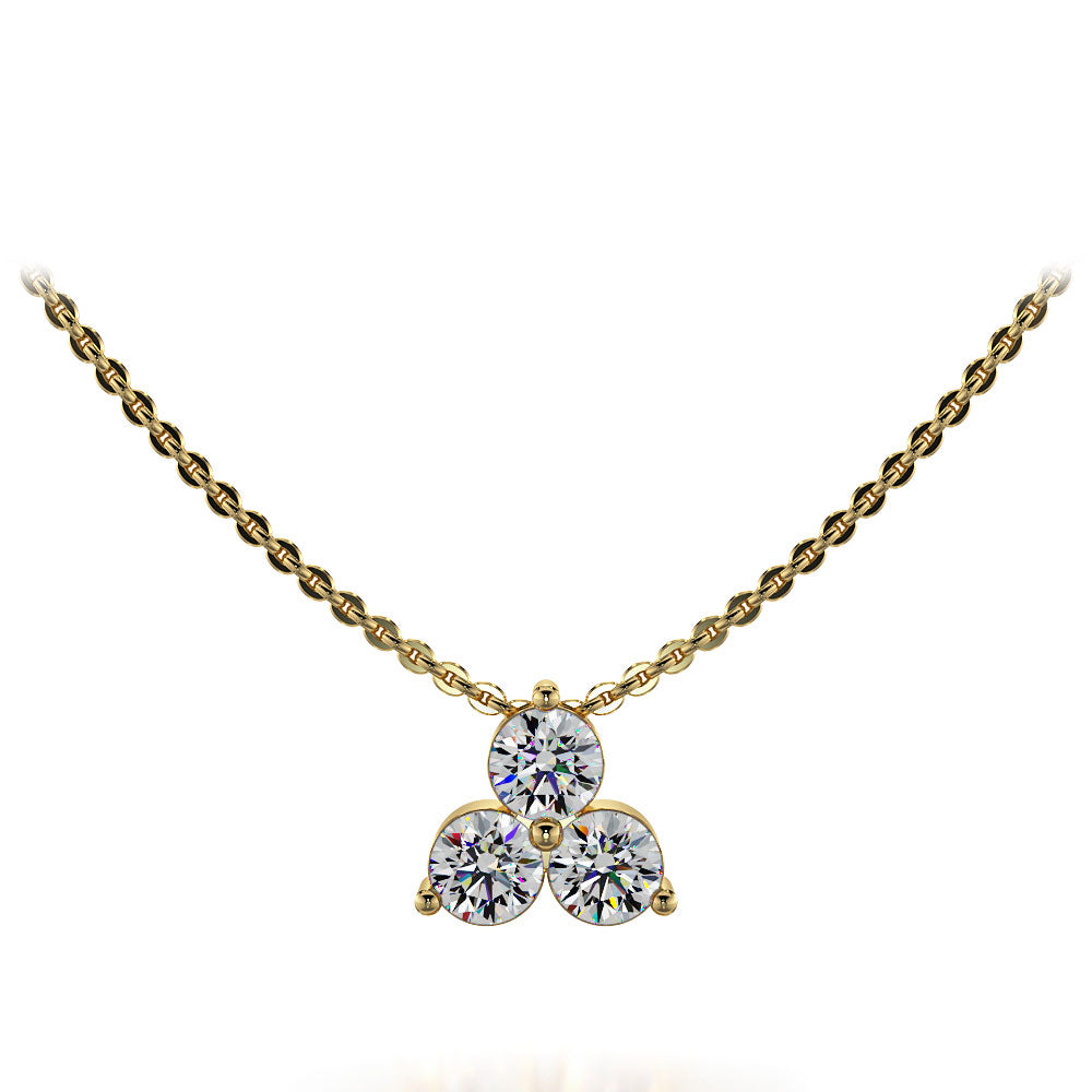 Diamond Pendant with Three Round Diamonds