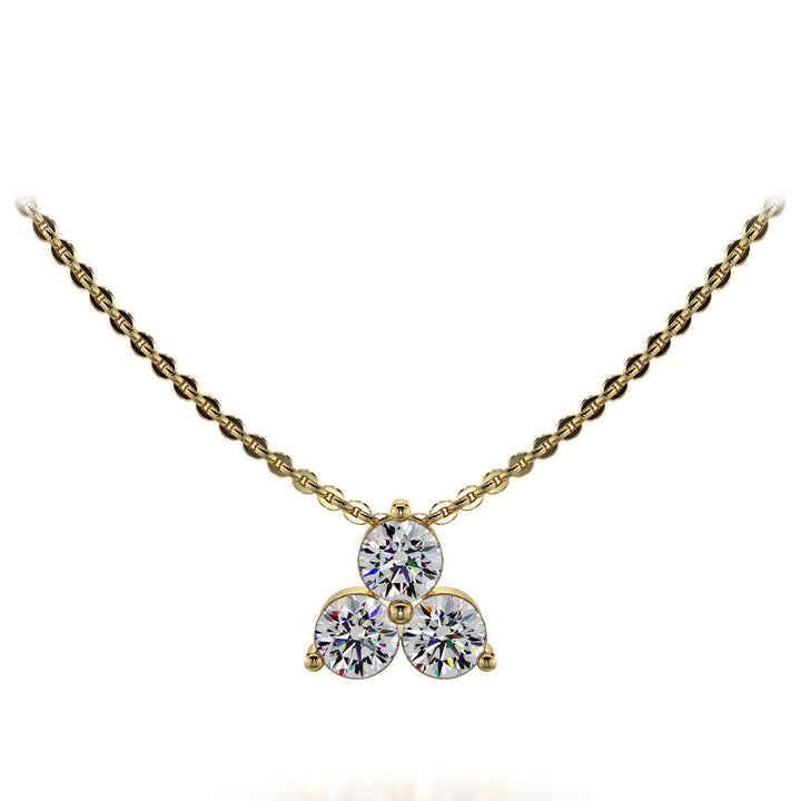 Diamond Pendant with Three Round Diamonds