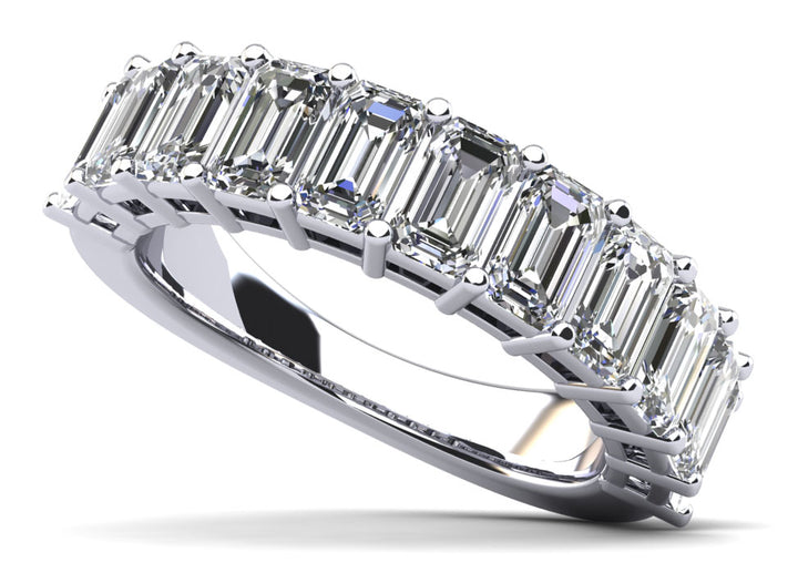 Emerald Diamond Anniversary Ring