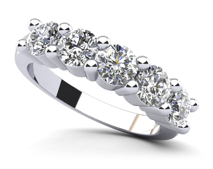 Classic Brilliant Five Stone Anniversary Ring