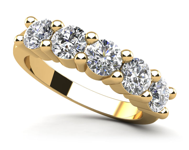 Classic Brilliant Five Stone Anniversary Ring