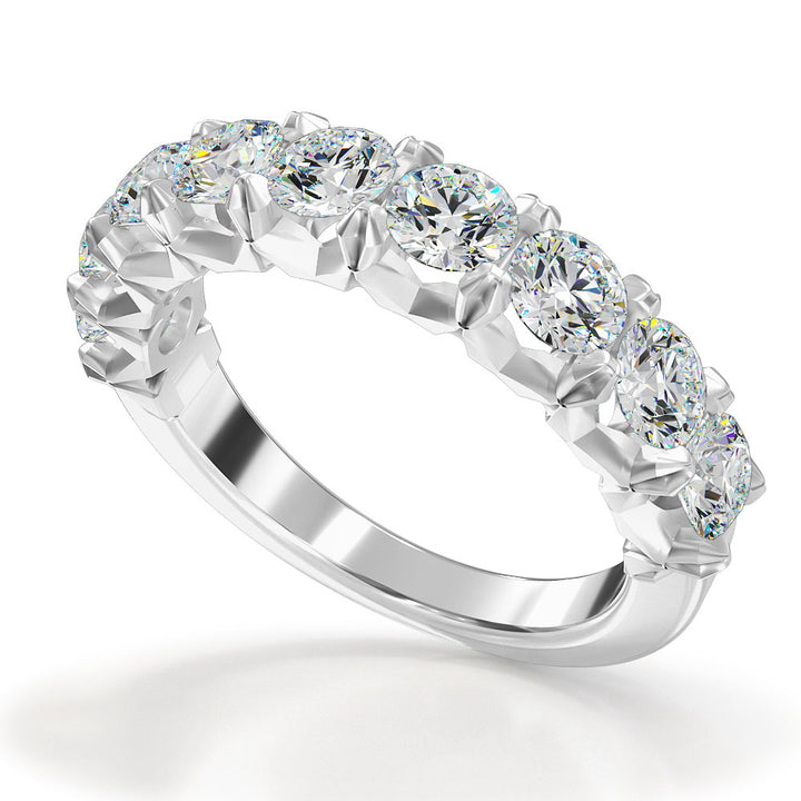 Crown Split Prong Setting Anniversary Ring