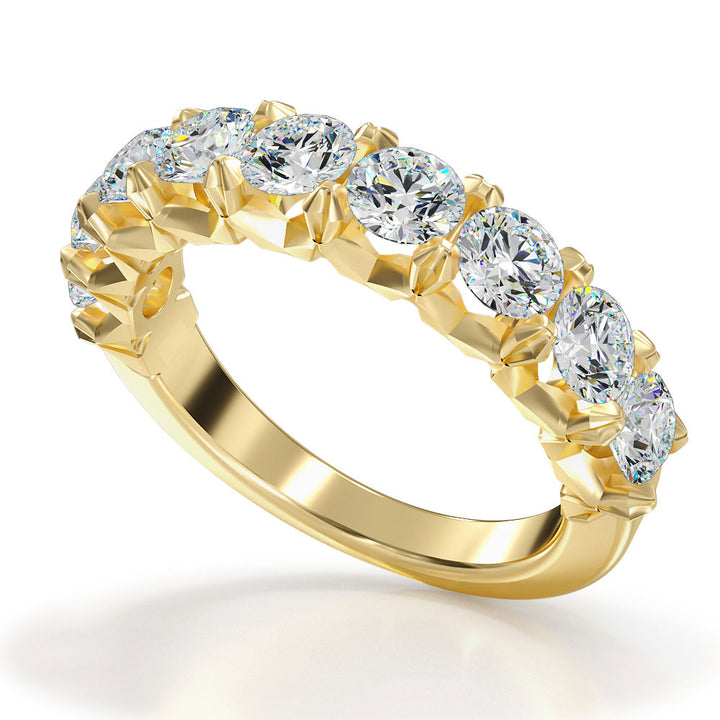 Crown Split Prong Setting Anniversary Ring