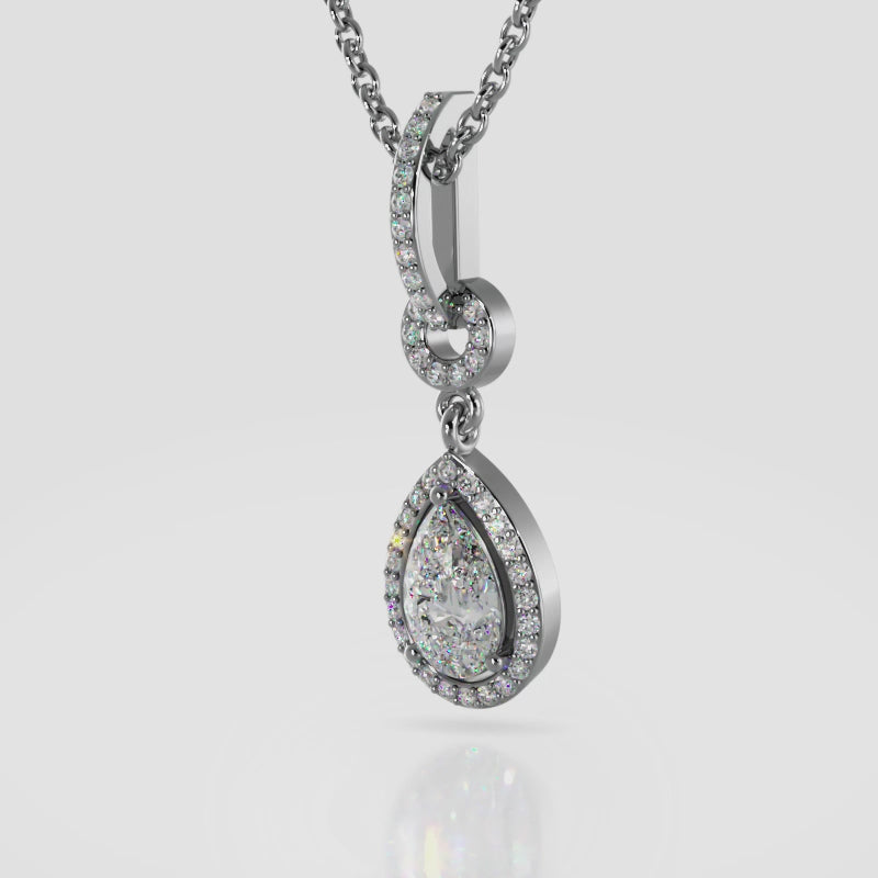 Pear Drop Dangle Diamond Pendant