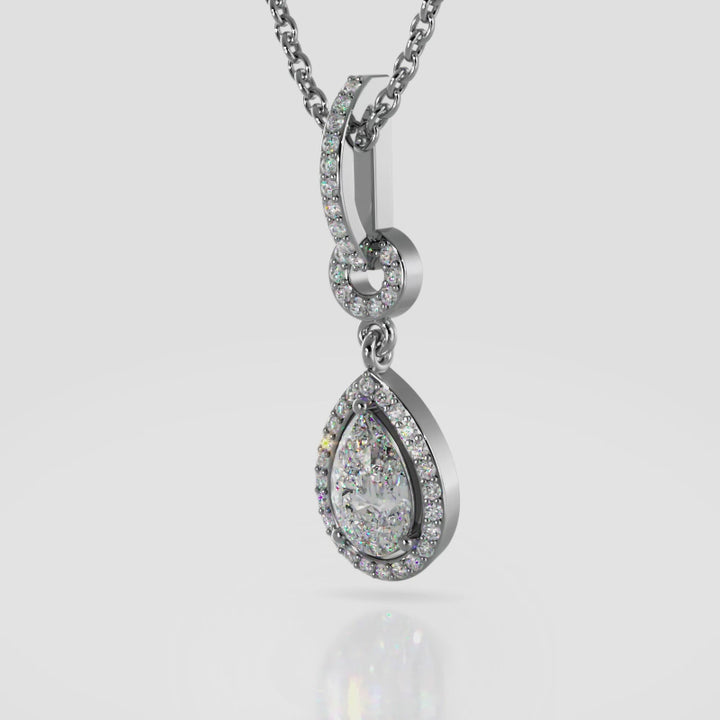Pear Drop Dangle Diamond Pendant