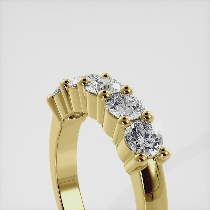Classic Brilliant Five Stone Anniversary Ring