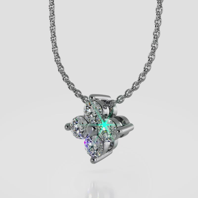 Brilliant Four Diamond Pendant