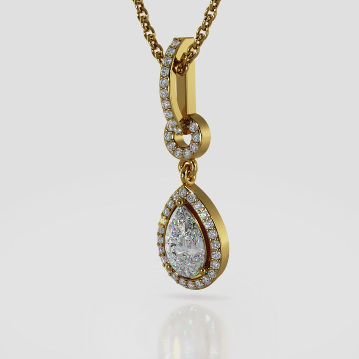 Pear Drop Dangle Diamond Pendant
