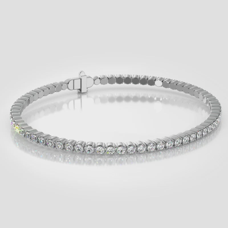 Brilliant Cut Round Flexible Bangle