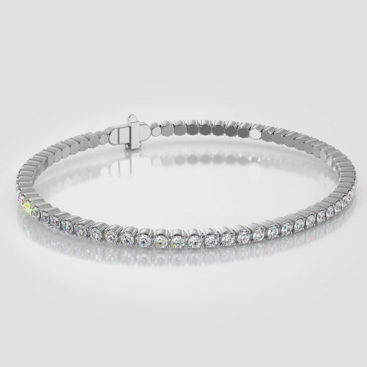 Brilliant Cut Round Flexible Bangle