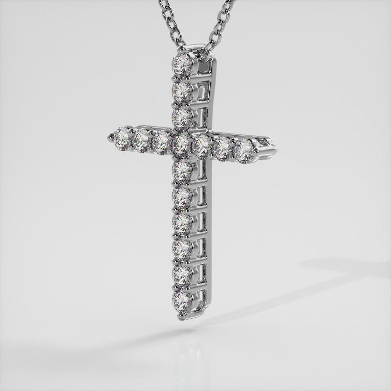 16 Diamonds Cross Necklace
