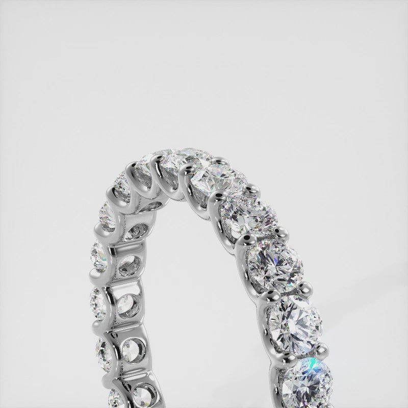 Brilliant U Shape Diamond Eternity Ring