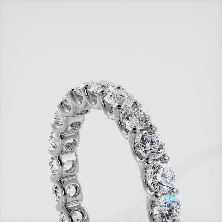 Brilliant U Shape Diamond Eternity Ring