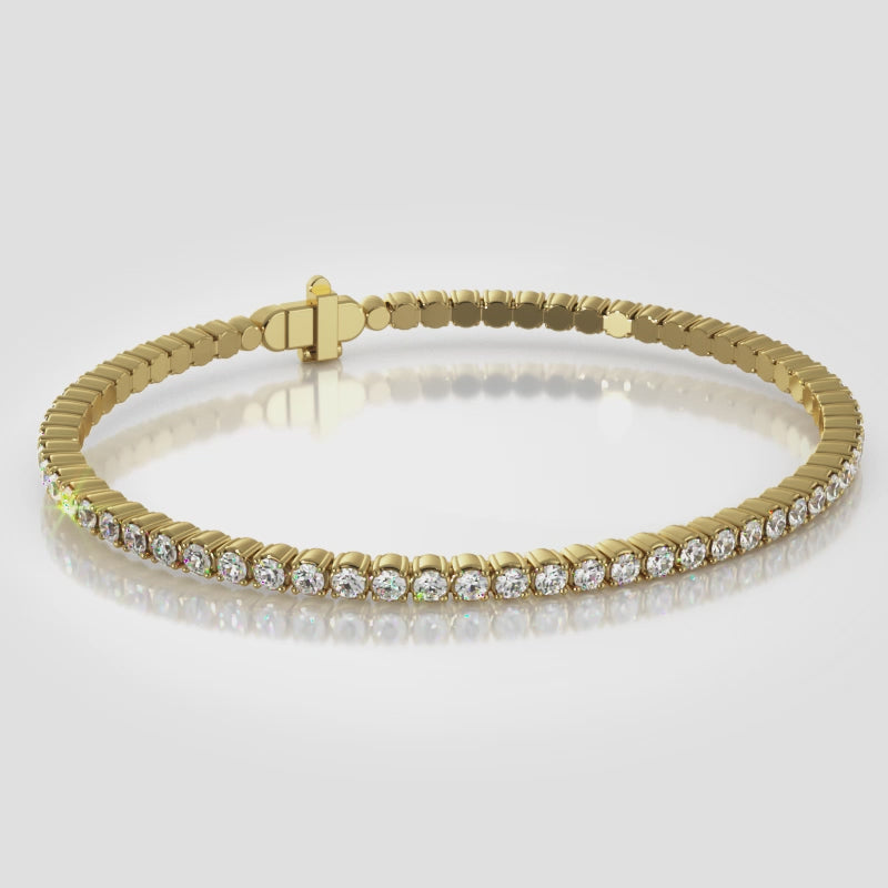 Brilliant Cut Round Flexible Bangle