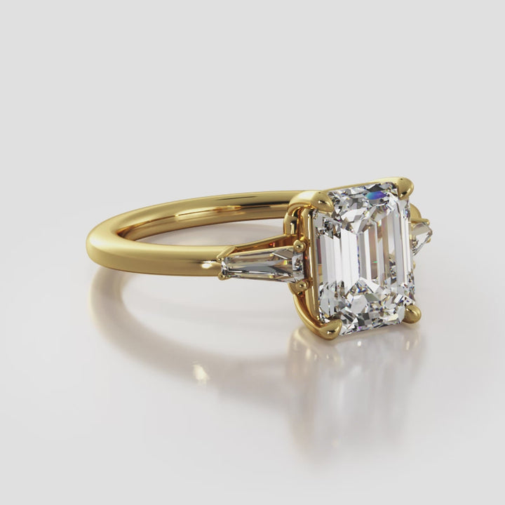 Brilliant Emerald Cut And Baguette Ring