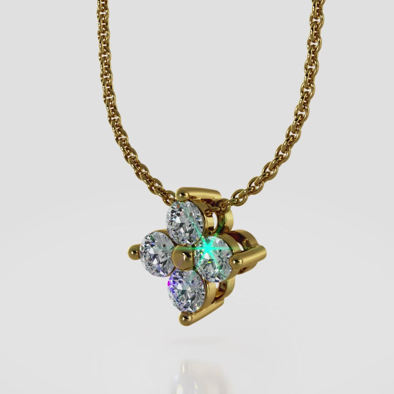 Brilliant Four Diamond Pendant