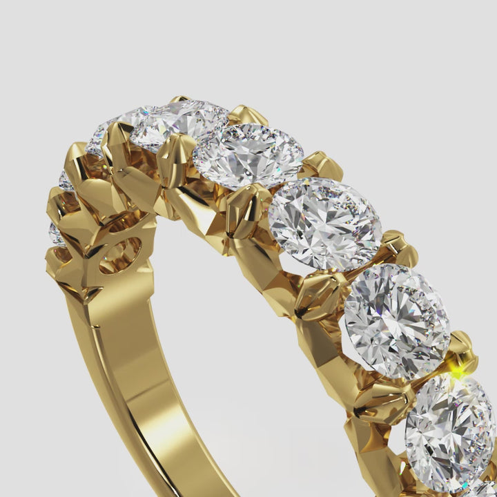 Crown Split Prong Setting Anniversary Ring