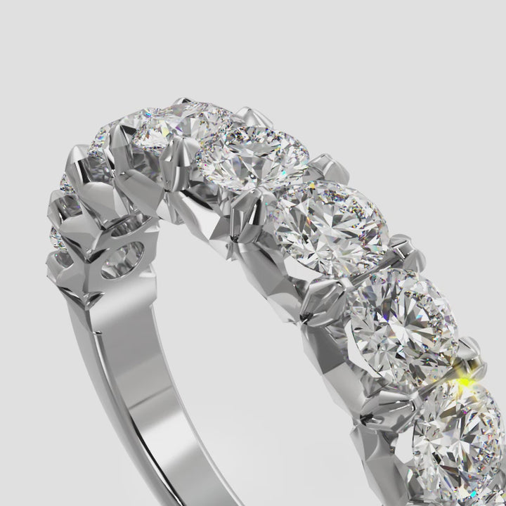 Crown Split Prong Setting Anniversary Ring