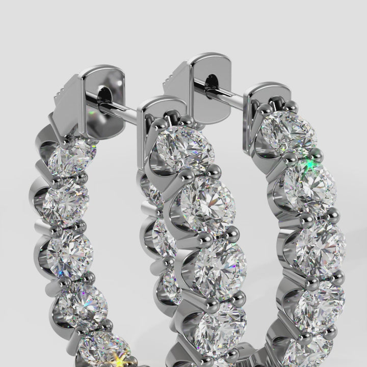 Inside Out Hoop Earrings U Shape